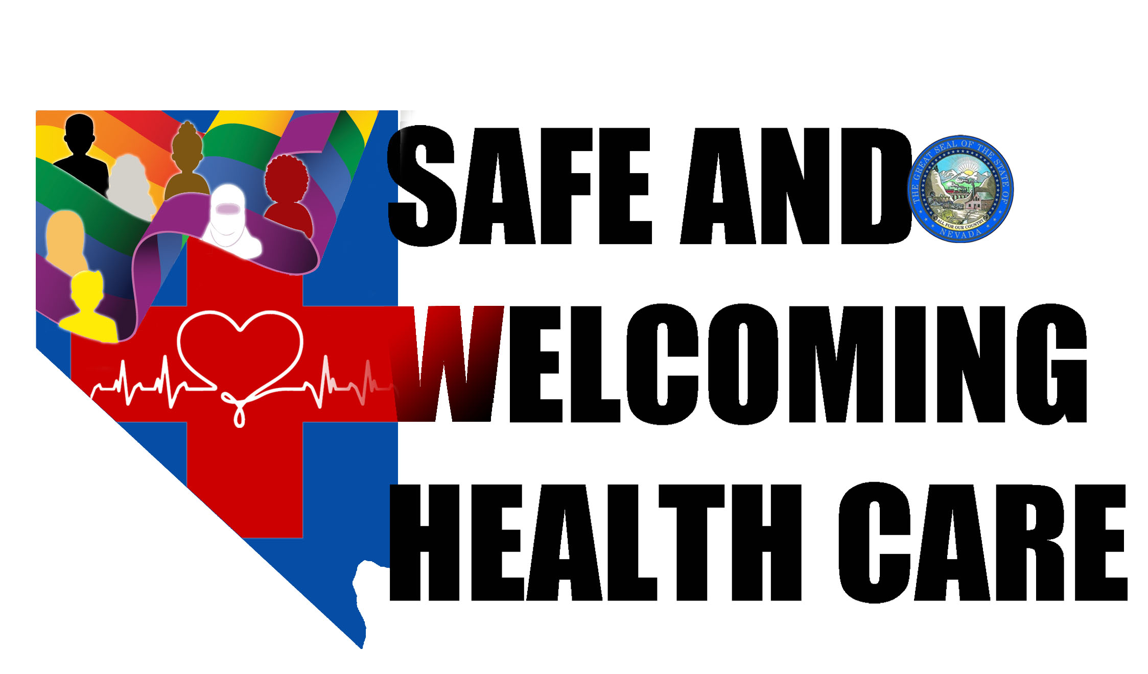 Logo for State of Nevada campaign for safe and welcoming health facilities for lesbian, gay, bisexual, transgender and queer individuals